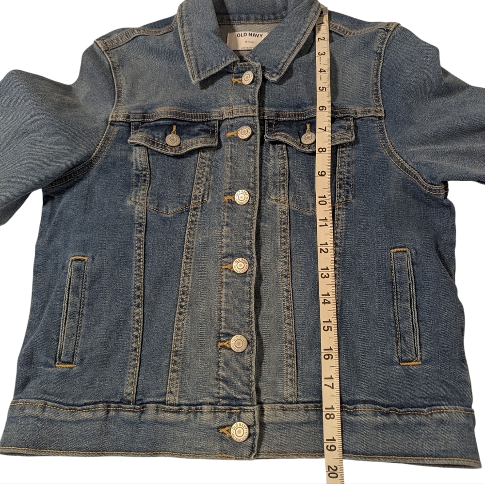 Old Navy Girls's Blue Denim Jacket Size XL 14-16 - Picture 4 of 6